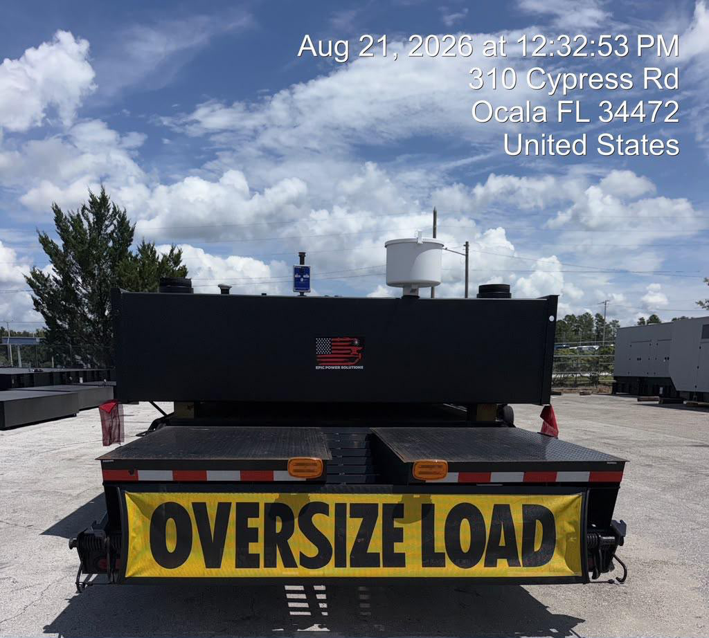Equipment loaded in Ocala, Florida