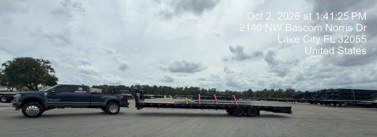 Pickup and 40-foot trailer